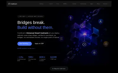 Website screenshot of Creditcoin (2026-05-30)