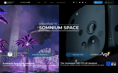 Website screenshot of Somnium Space CUBEs (2026-05-23)