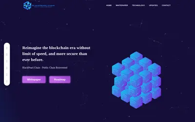 Website screenshot of BlackPearl Token (2026-04-25)