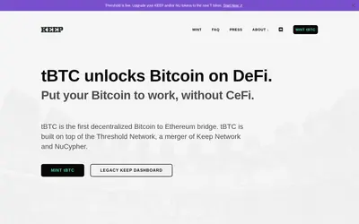 Website screenshot of Keep Network (2026-05-22)