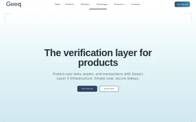 Website screenshot of GEEQ (2026-05-23)