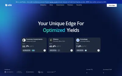 Website screenshot of IdleUSDT (Yield) (2026-05-30)
