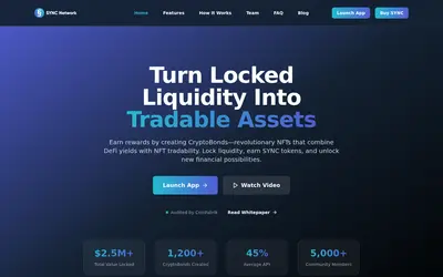 Website screenshot of Sync Network (2026-05-22)
