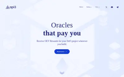 Website screenshot of API3 (2026-05-30)
