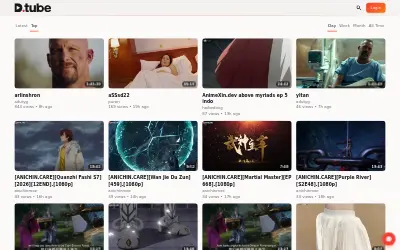 Website screenshot of Dtube Coin (2026-06-23)