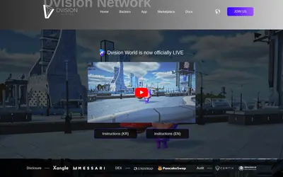 Website screenshot of Dvision Network (2026-05-20)