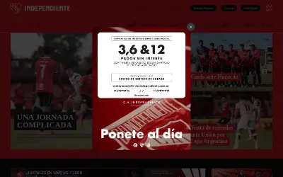Website screenshot of Club Atletico Independiente Fan Token (2026-05-23)