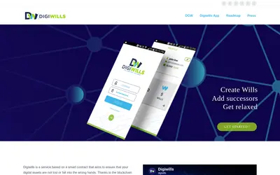 Website screenshot of Digiwill (2026-05-21)