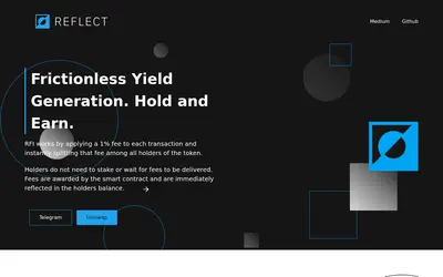 Website screenshot of reflect.finance (2026-05-20)
