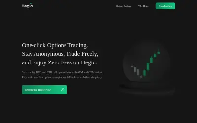 Website screenshot of Hegic (2026-05-23)