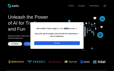 Website screenshot of Bella Protocol (2026-04-26)