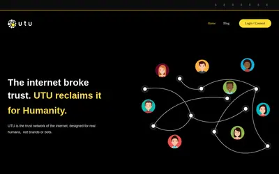 Website screenshot of UTU Coin (2026-04-26)