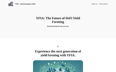 Website screenshot of YFIA (2026-05-21)