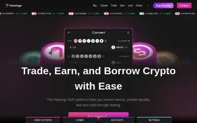 Website screenshot of Flamingo Finance (2026-05-23)