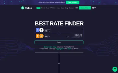 Website screenshot of Rubic (2026-05-21)
