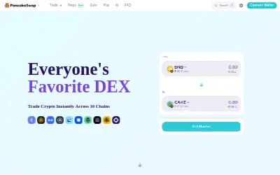 Website screenshot of PancakeSwap (2026-05-30)