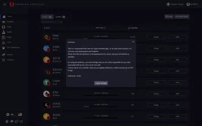 Website screenshot of Spartan Protocol Token (2026-05-22)