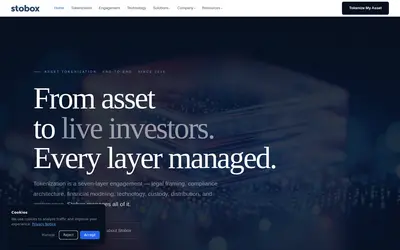 Website screenshot of Stobox Token (2026-04-25)
