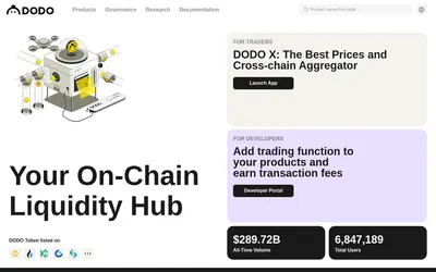 Website screenshot of DODO (2026-05-22)