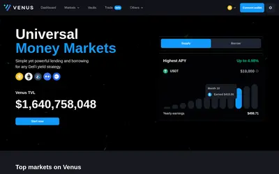 Website screenshot of Venus (2026-05-22)