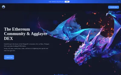 Website screenshot of Quickswap (2026-05-30)