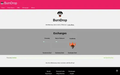 Website screenshot of BurnDrop (2026-05-23)
