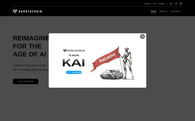 Website screenshot of KardiaChain (2026-05-20)