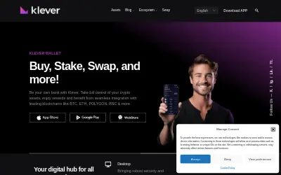 Website screenshot of Klever (2026-05-23)
