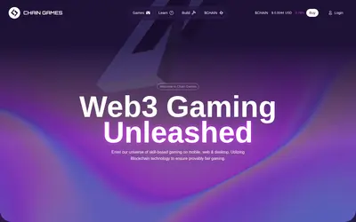Website screenshot of Chain Games (2026-05-22)
