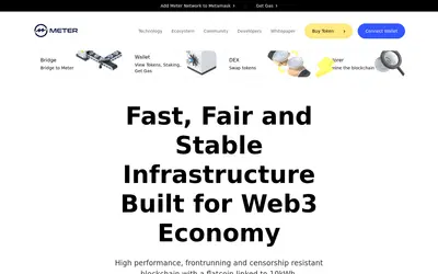 Website screenshot of Meter Governance mapped by Meter.io (2026-05-21)