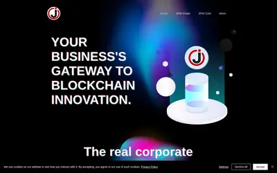 Website screenshot of JFIN Coin (2026-05-22)