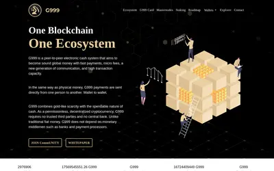Website screenshot of G999 (2026-05-21)
