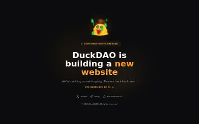 Website screenshot of DLP Duck Token (2026-05-30)