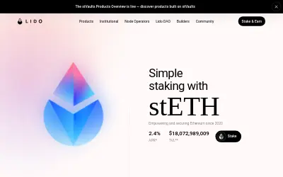 Website screenshot of Staked Ether (2026-05-23)