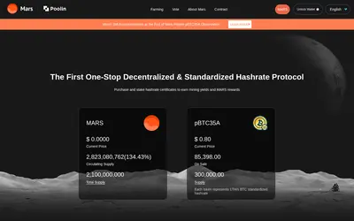 Website screenshot of pBTC35A (2026-05-19)