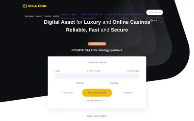 Website screenshot of Vega Coin (2026-05-22)