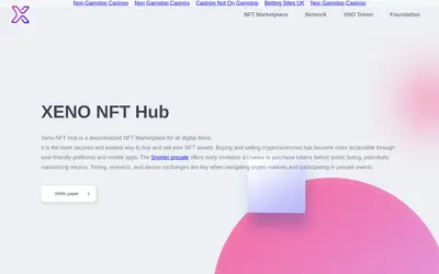 Website screenshot of Xeno Token (2026-04-25)