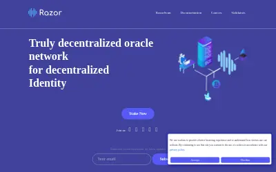 Website screenshot of Razor Network (2026-05-30)