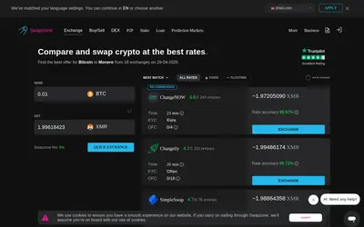 Website screenshot of Exchange (2026-04-29)