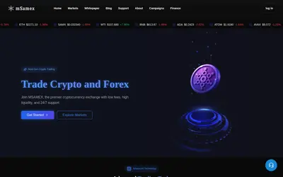 Website screenshot of Exchange (2026-04-29)