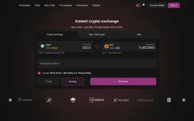Website screenshot of Exchange (2026-04-29)