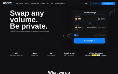 Website screenshot of Exchange (2026-04-29)